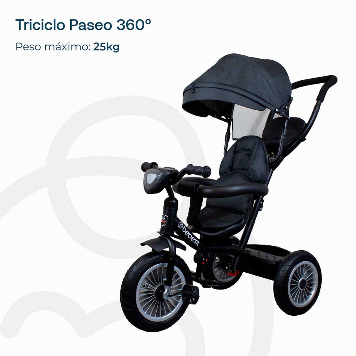 Triciclo Llx 1326 Negro Bebesit
