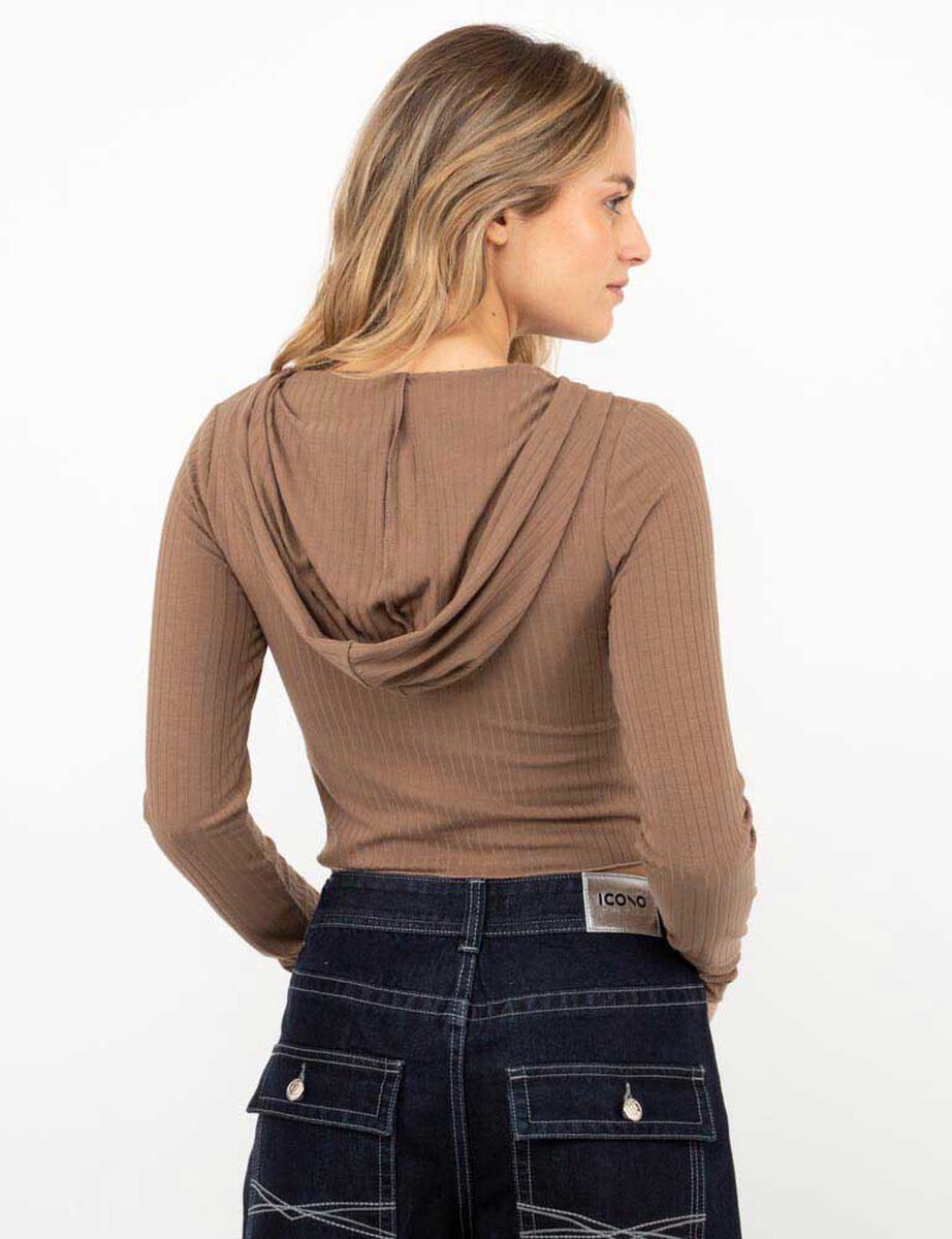 Polerón Crop Cierre Mujer Icono