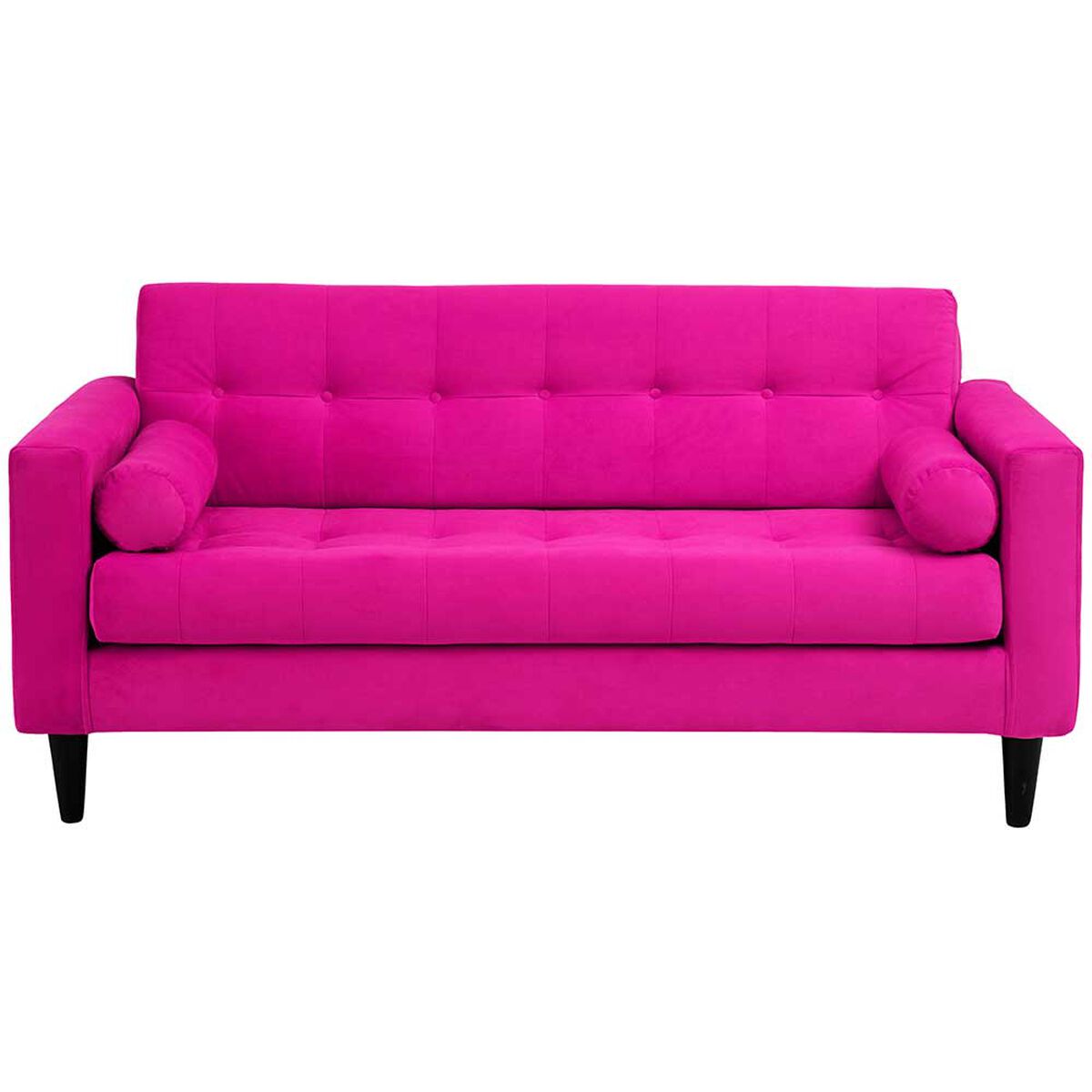 Juego de Living Felpa Bodevir Retro 3-1-1 Fucsia