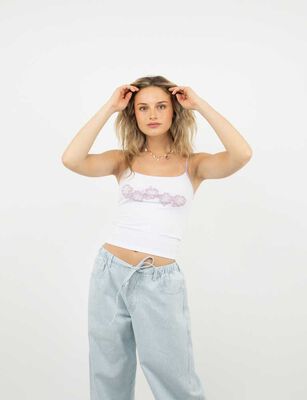 Imagen 1 del producto Polera Crop Sin Mangas Mujer Icono Blanco, Cafe, Celeste, Negro