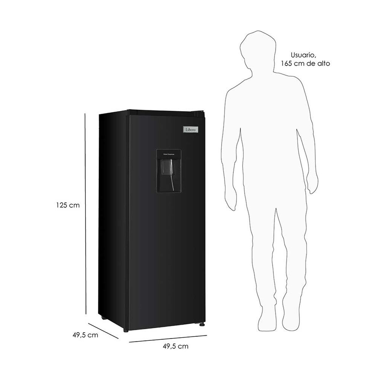 Refrigerador Frío Directo Libero LRM-178DFNW 167 lts.