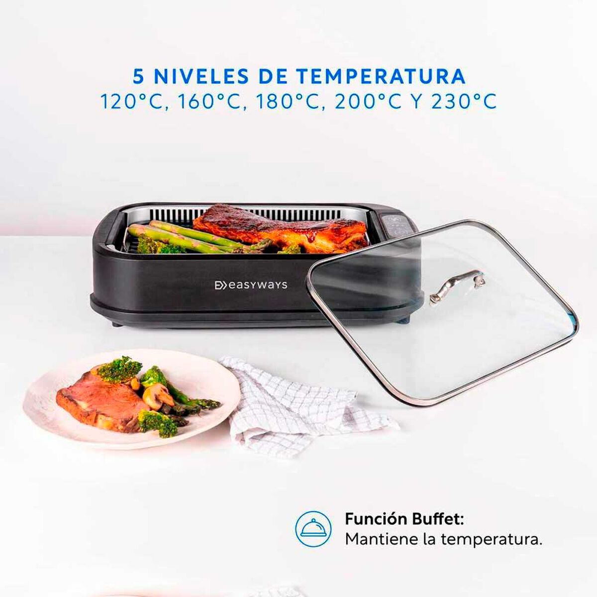 Parrilla El&eacute;ctrica Easyways Smokeless Grill Master