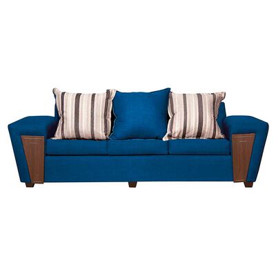 Imagen 2 del producto Juego de Living Ruzam Mobel Creta Sofá 3 Cuerpos + Dos Sillones 1 Cuerpo Lino Azul