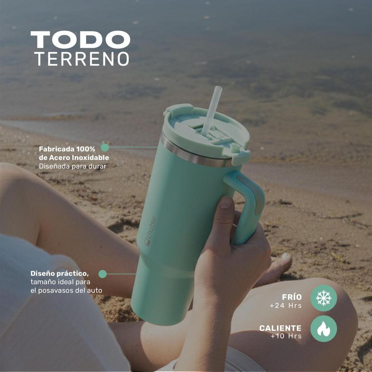 Vaso T&eacute;rmico Tumbler Lhotse Acero Inoxidable con Tapa 1180ml Verde