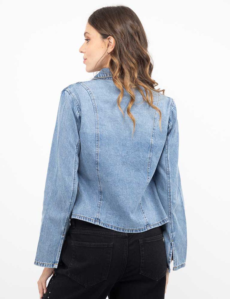 Blusa Denim Manga Larga Mujer Soviet