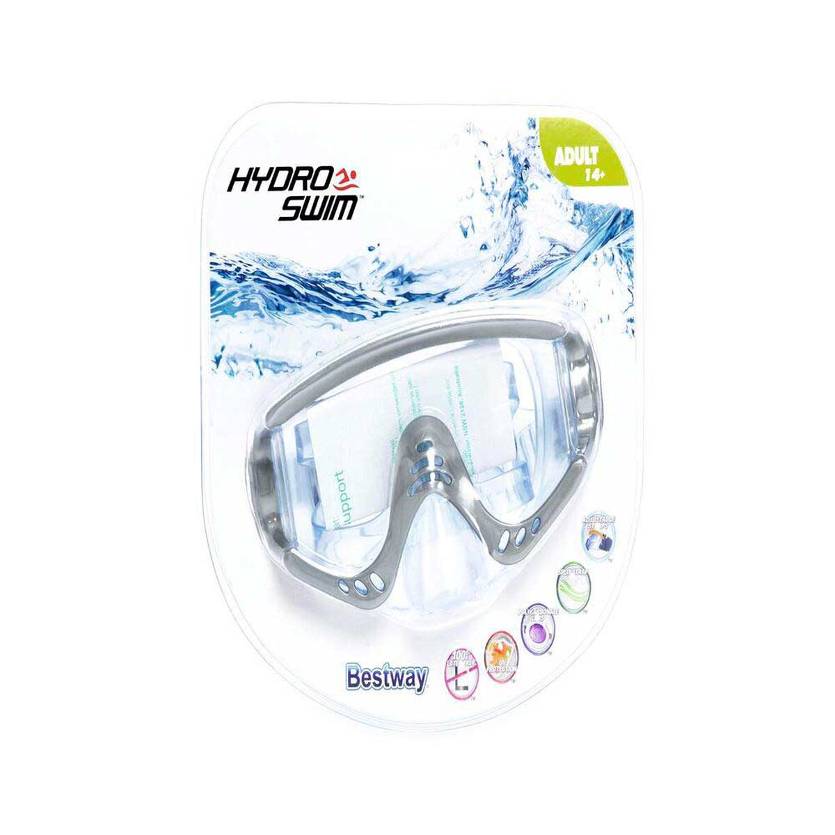 M&aacute;scara Gris de Nataci&oacute;n Tiger Beach Bestway