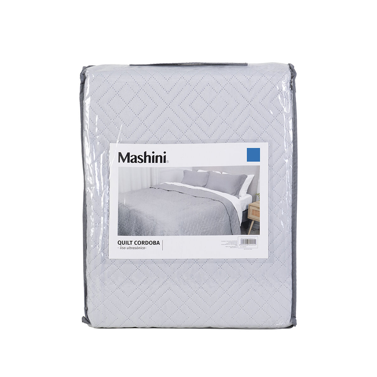 Cubrecama Mashini 1,5 Plazas LisoLiso Gris