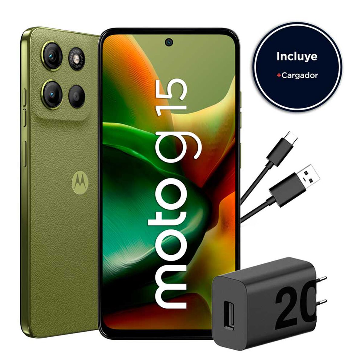 Celular Motorola Moto G15 128GB 6,7" Verde Liberado