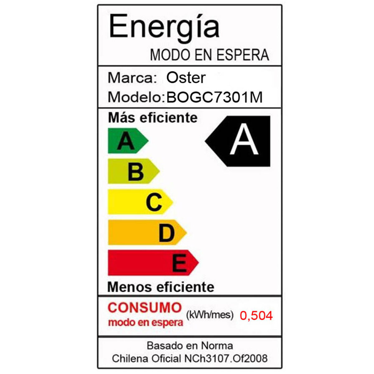 Microondas Oster BOGC7301M 20 lt
