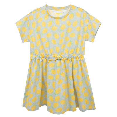 Imagen 1 del producto Vestido Niña Chess celeste, naranjo