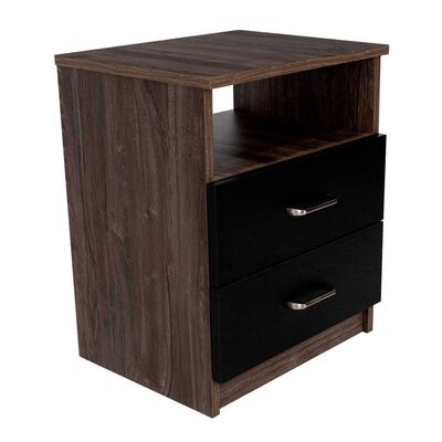 Imagen 1 del producto Velador TuHome Napoles 2 Cajones Siena y Wengue