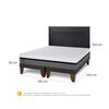 Cama Europea CIC Base Dividida King Balance + Respaldo Milan Negro