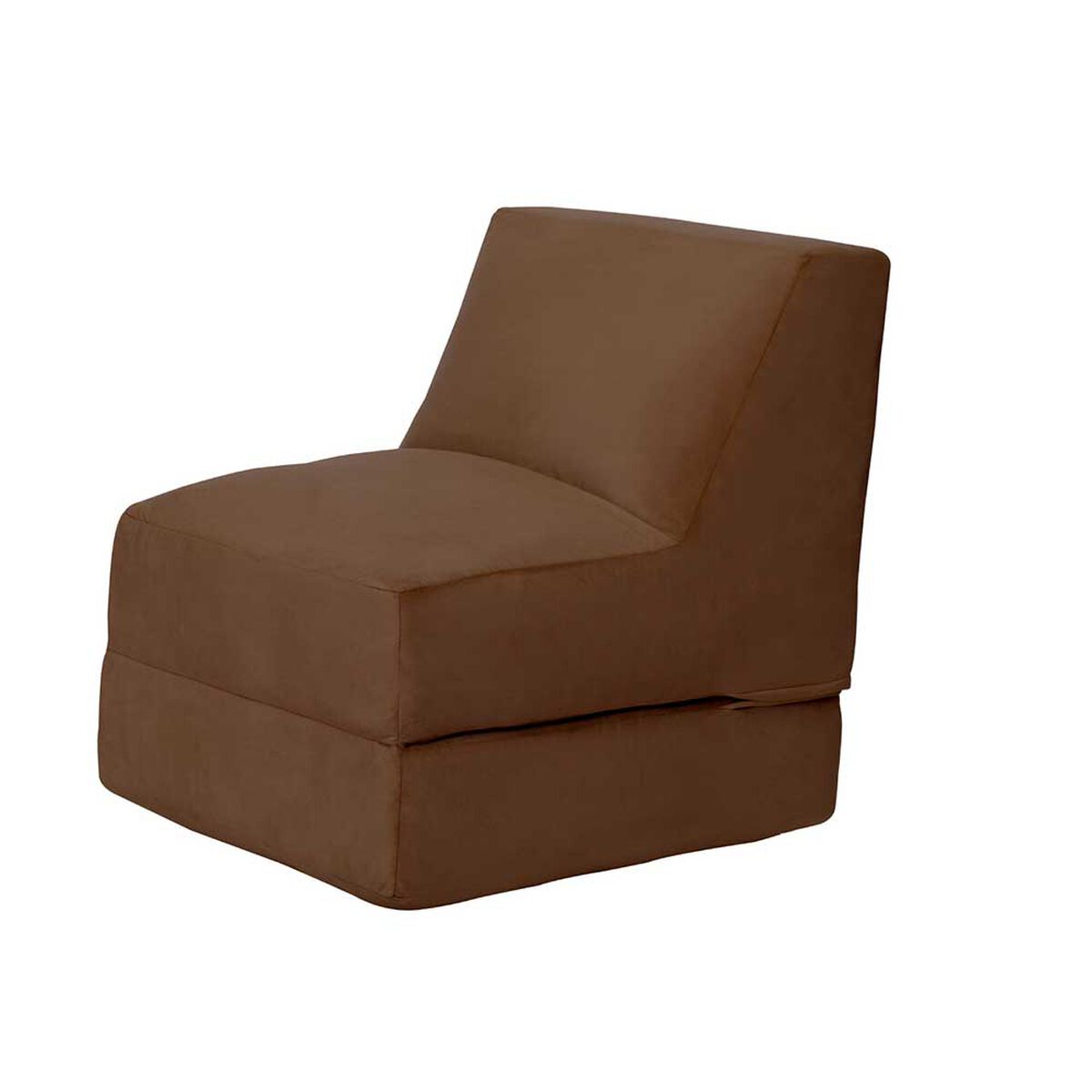 Sofá Cama Latam Home Velvet Bari 1 Cuerpo Chocolate