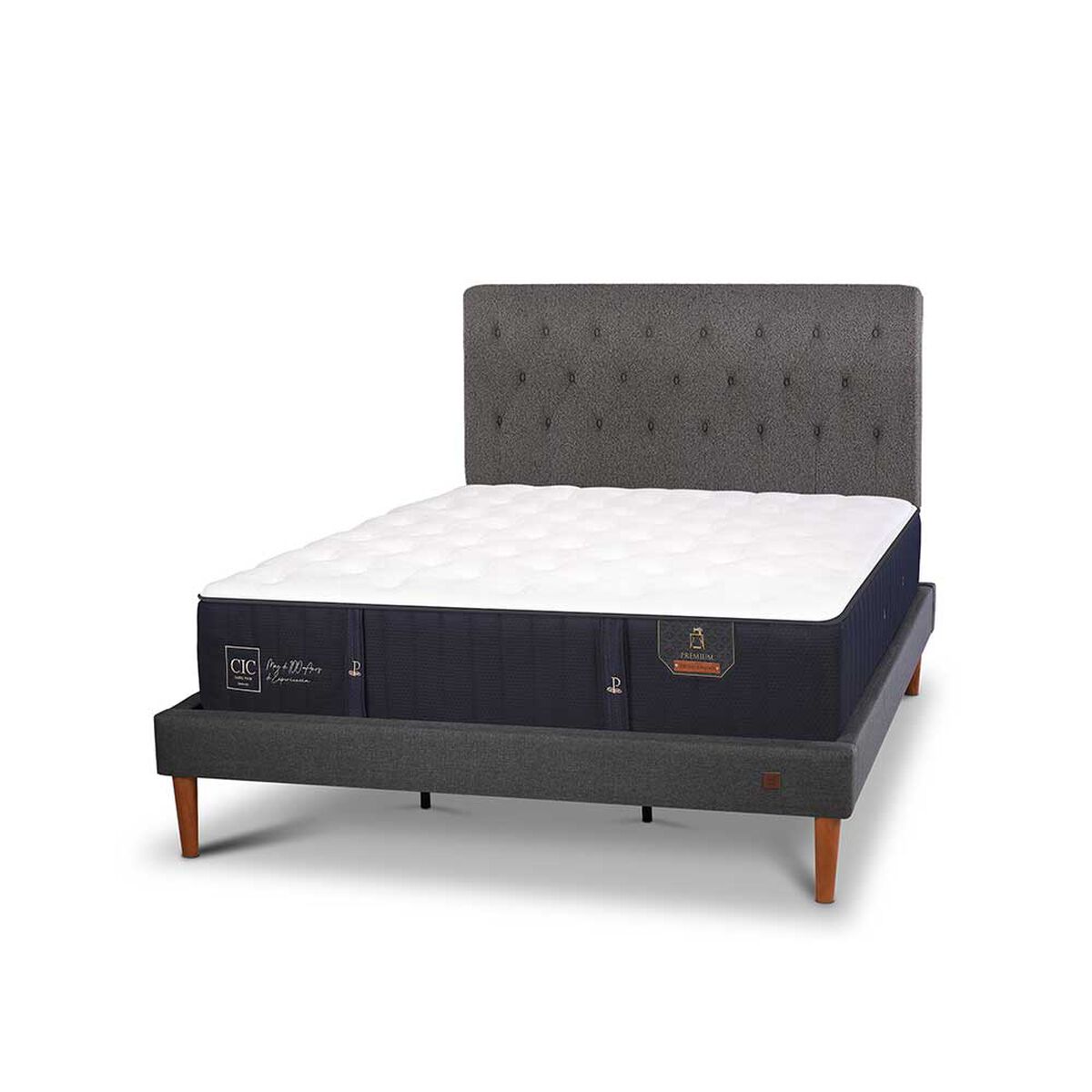 Cama Europea CIC King Premium + Respaldo