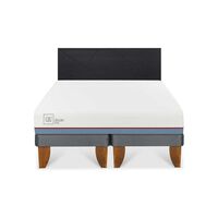 Cama Europea CIC Base Dividida 2 Plazas Excellence Plus + Respaldo Villarrica Negro