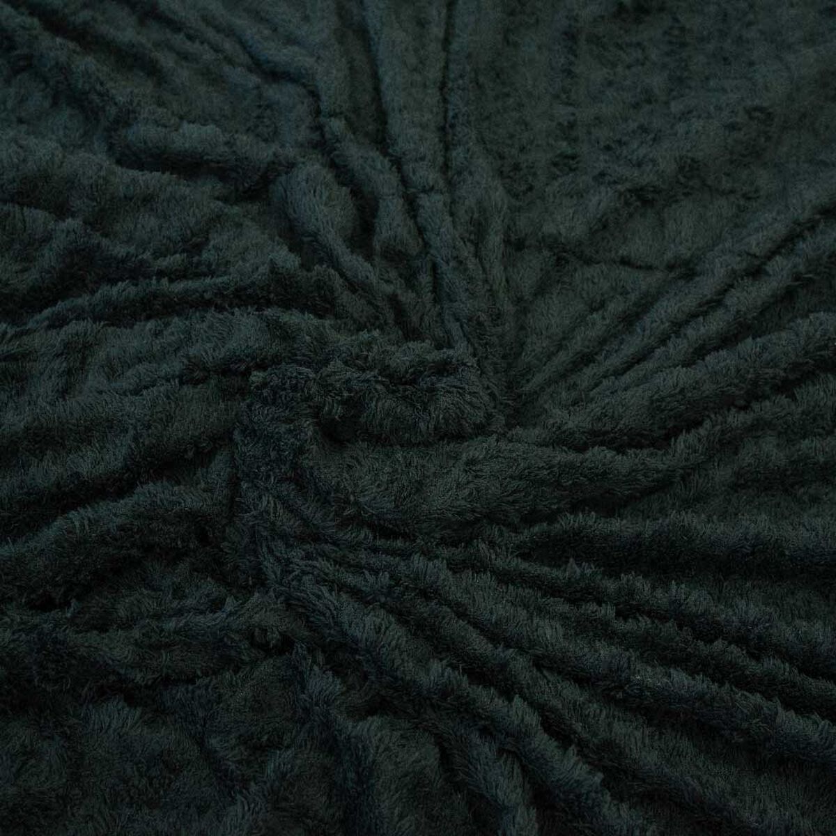 Frazada Doral 1,5 Plazas Chiporro Jacquard Liso Negro