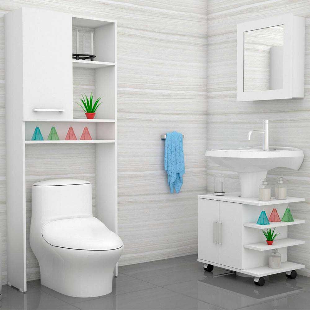 Mueble Lavamanos + Mueble Botiquín+Mueble Optimizador TuHome