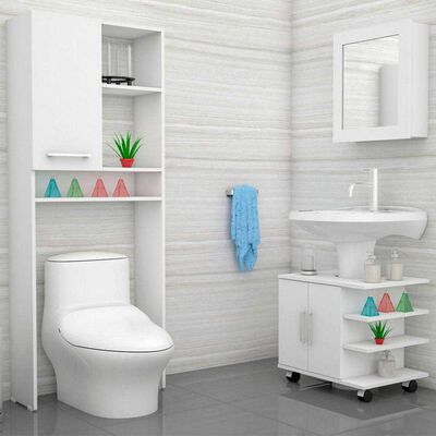Mueble Lavamanos + Mueble Botiquín+Mueble Optimizador TuHome
