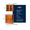 Mueble de Cocina Muebles Hema 4 Puretas 2 Cajones Berl&iacute;n Nogal