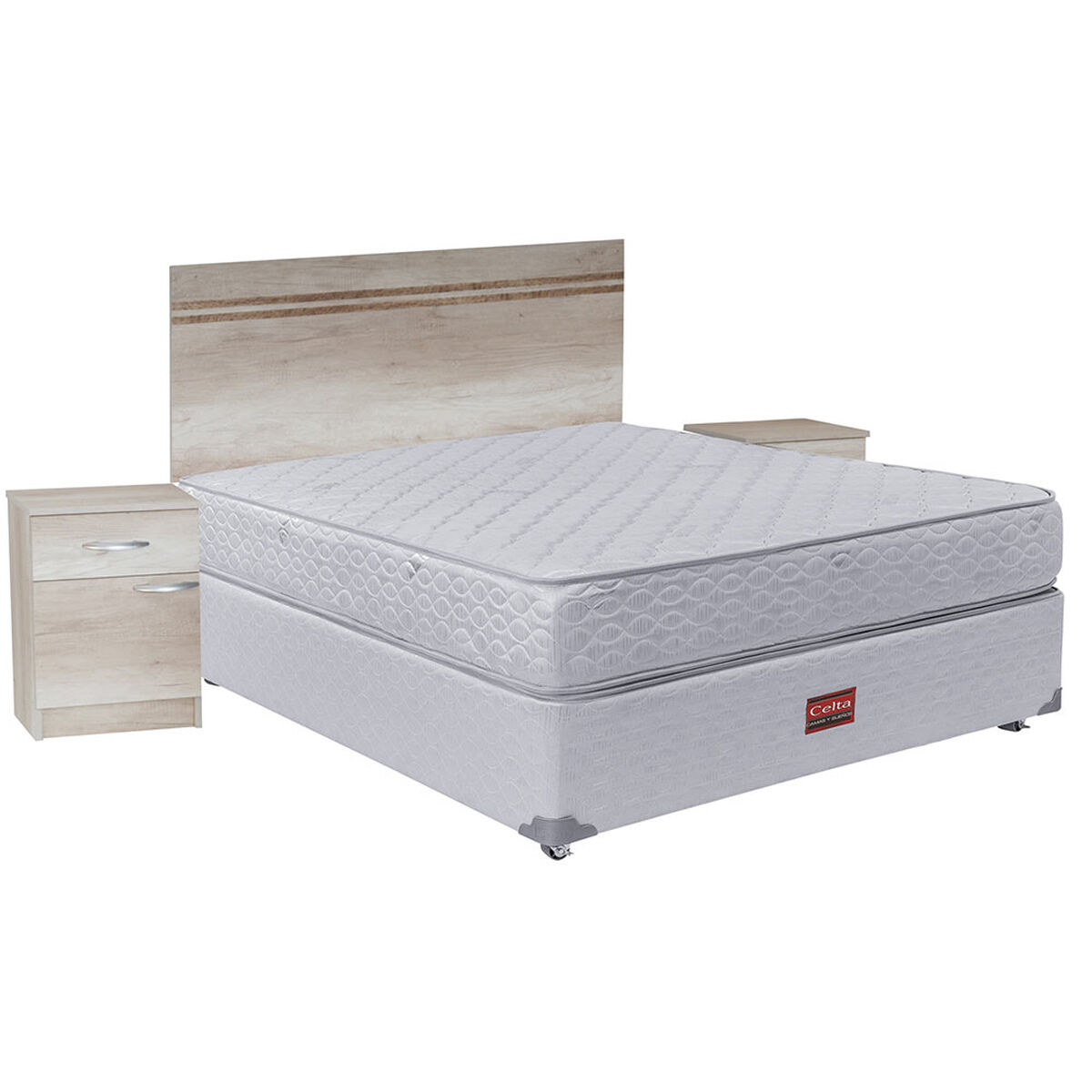 Cama Americana 2 Plazas Atlantis + Set Maderas Madrid