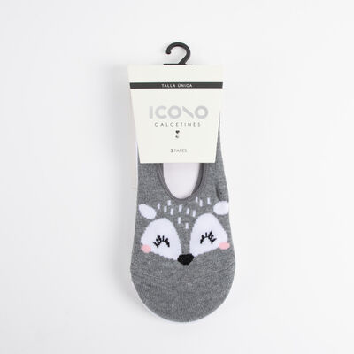 Imagen 1 del producto Pack 3 Calcetines Invisible Mujer Icono Surtido