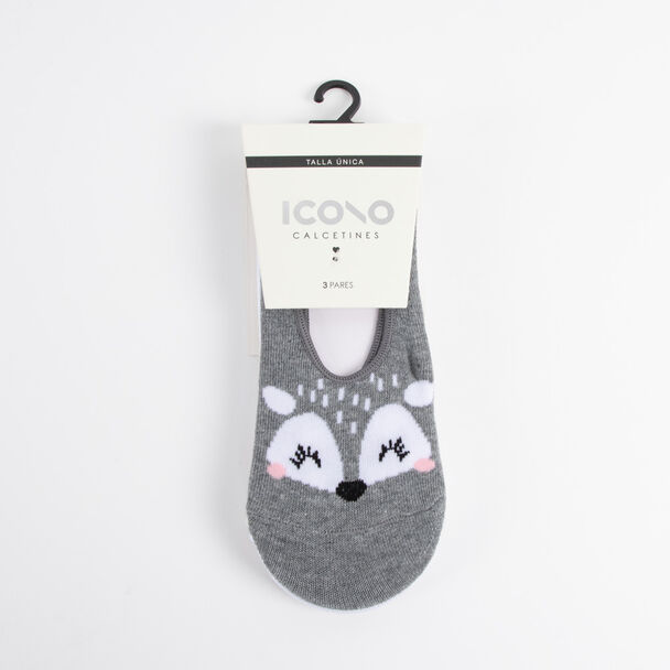 Pack 3 Calcetines Invisible Mujer Icono