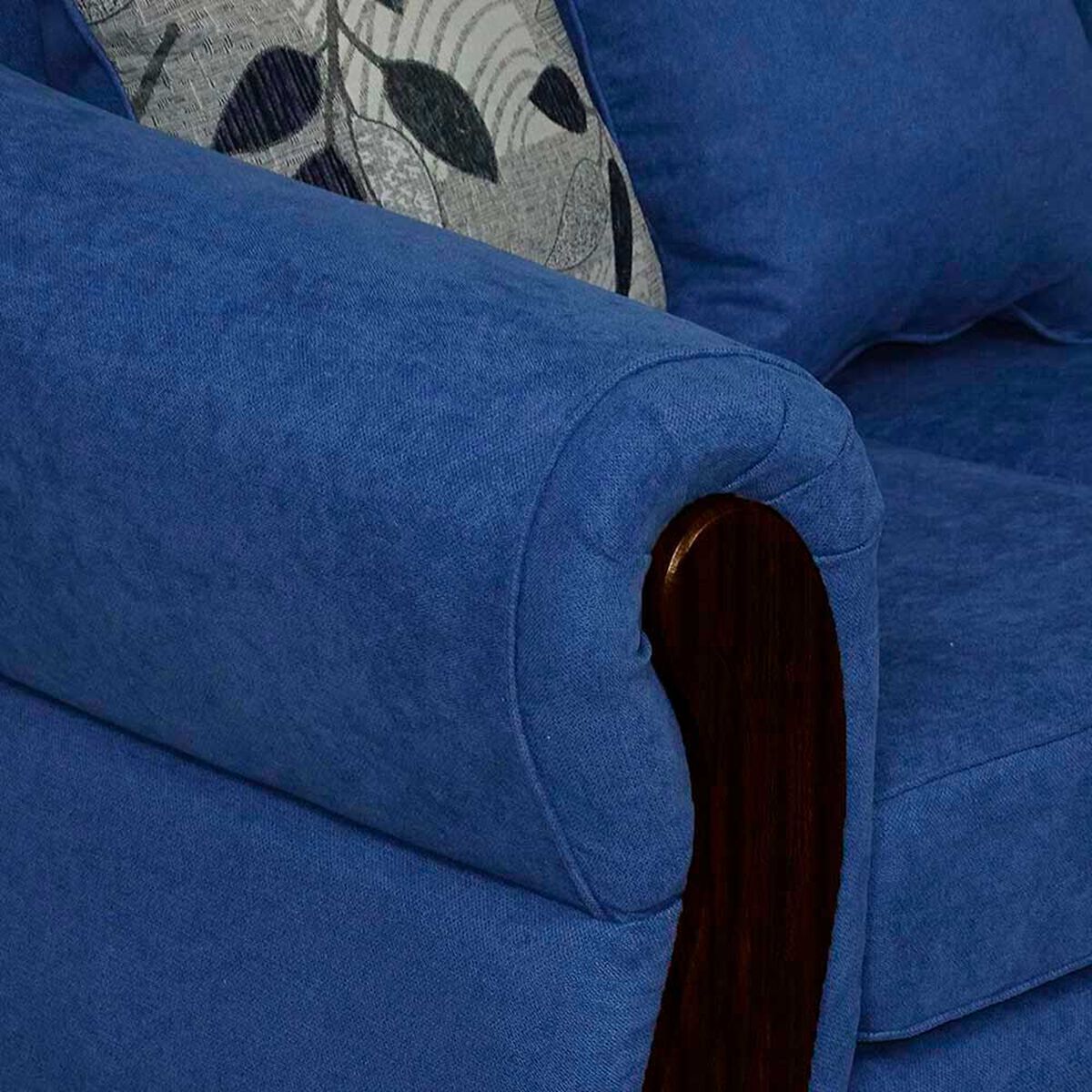 Sof&aacute; Elegant Detail Bartolucci 3 Cuerpos Azul