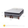 Cama Europea CIC Base Dividida 2 Plazas Ortopedic + Set 2 Almohadas Da Soft Sleep