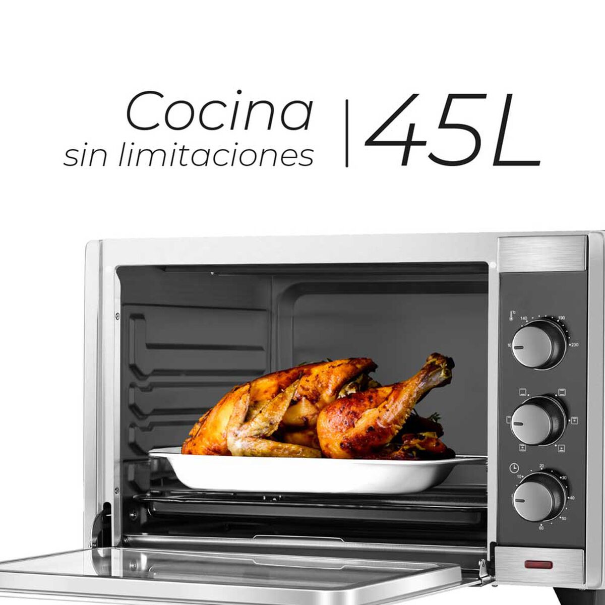 Horno Eléctrico Kitchen-it Silver Series 45L 45 lts.