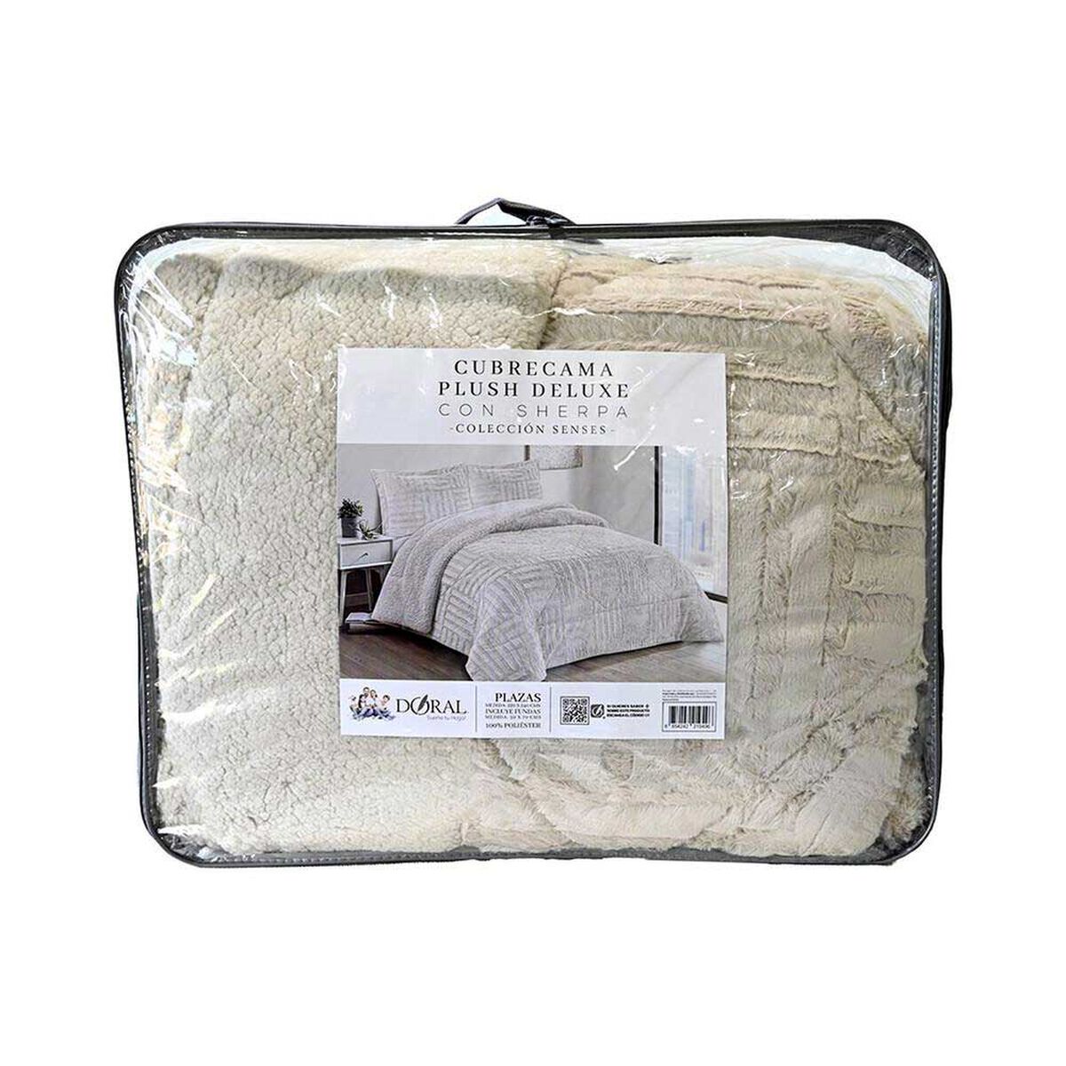 Cubrecama Doral 2 Plazas Beige Senses