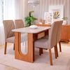 Juego de Comedor Decocasa Valentina 4 Sillas Off White