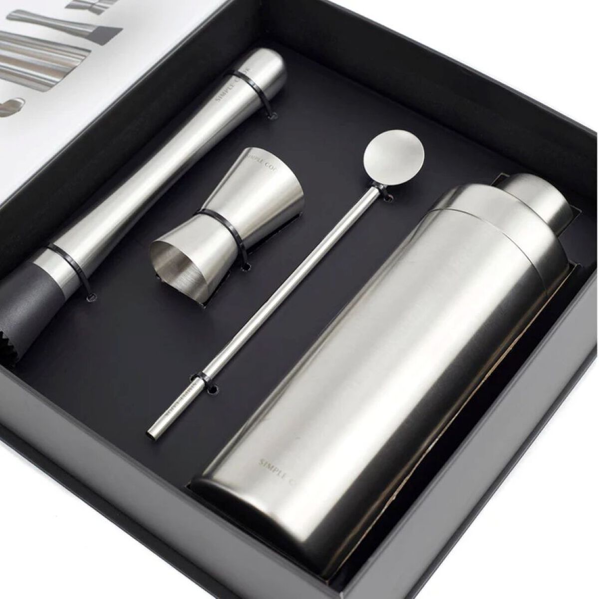 Coctelera & Set de Mixolog&iacute;a Simple Cook Essential Acero