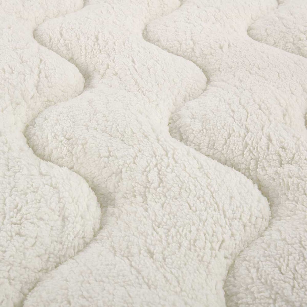 Topper Sherpa Illusions 2 Plazas Microfibra Blanco