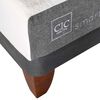 Cama Europea CIC Base Dividida 2 Plazas Smart + Respaldo + 2 Veladores Dublin Caramelo