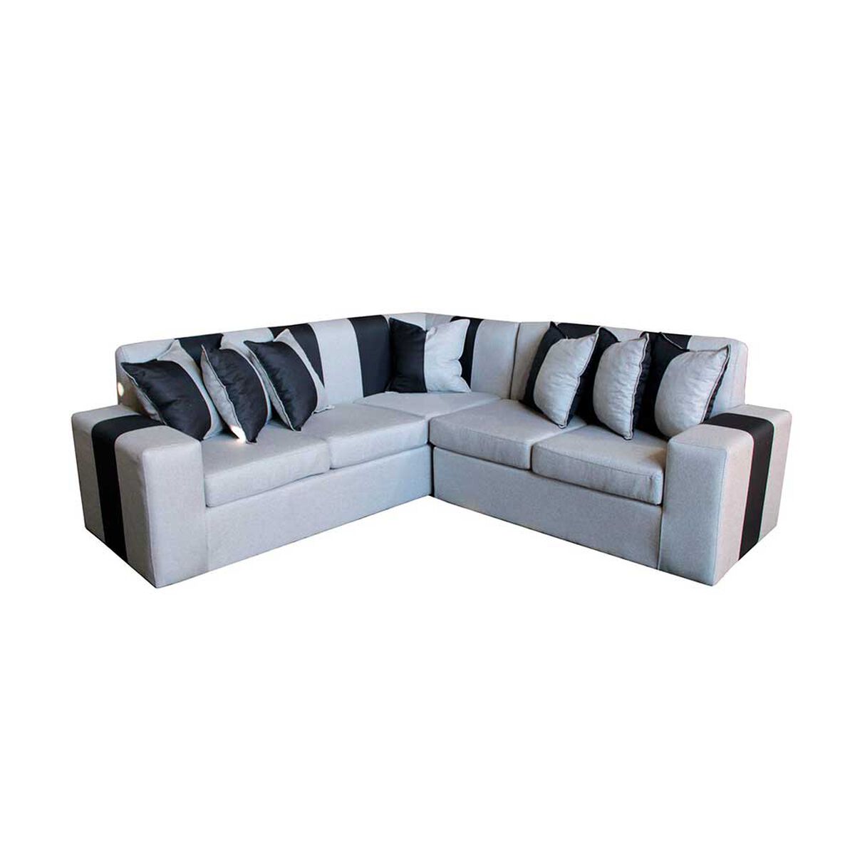 Seccional A&M Home Victor 2,2 Cuerpos Gris Negro