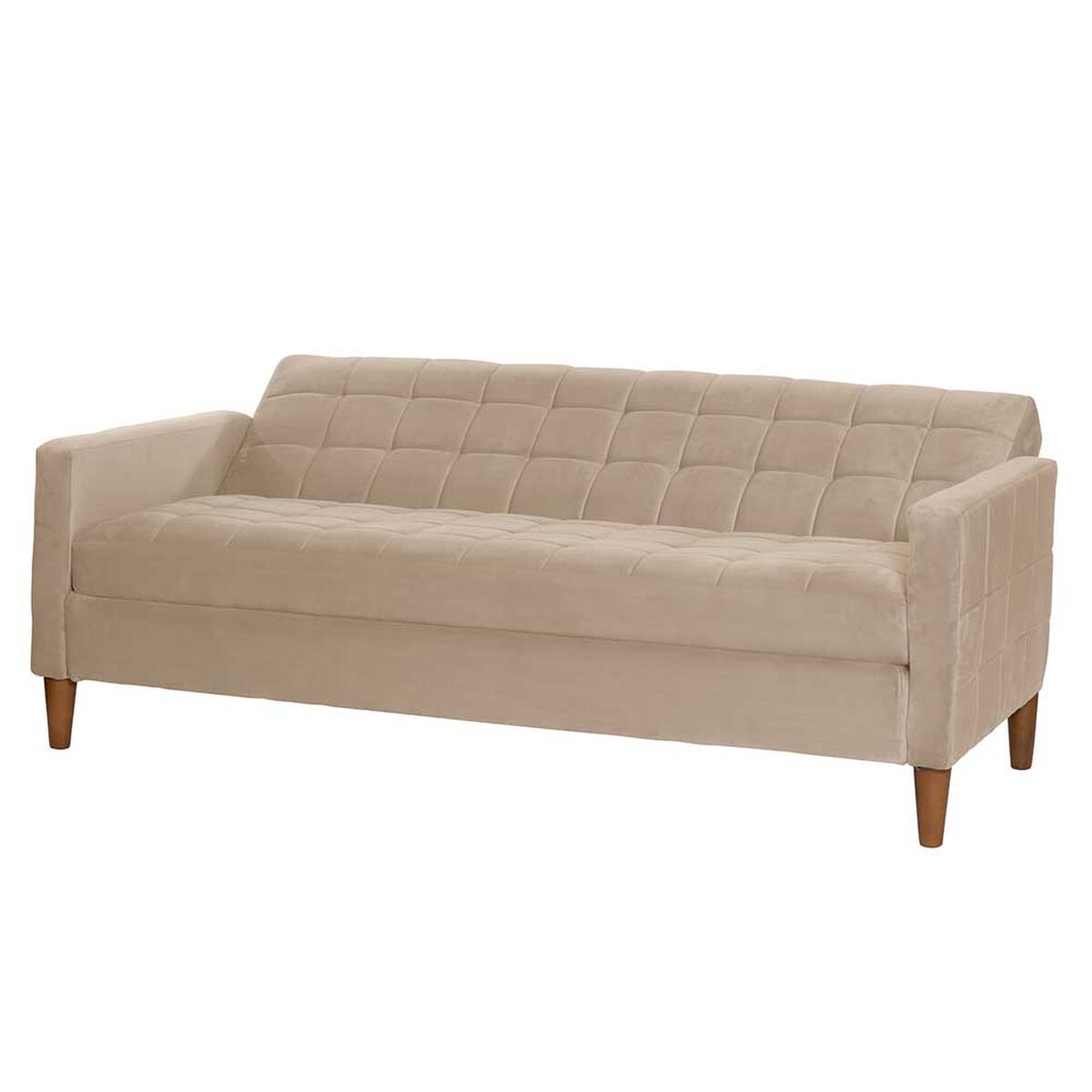 Futón Latam Home Genova Velvet 3 Cuerpos Beige
