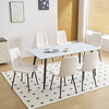 Juego de Comedor Vekkahome Gala Lyon 6 Sillas Blanco