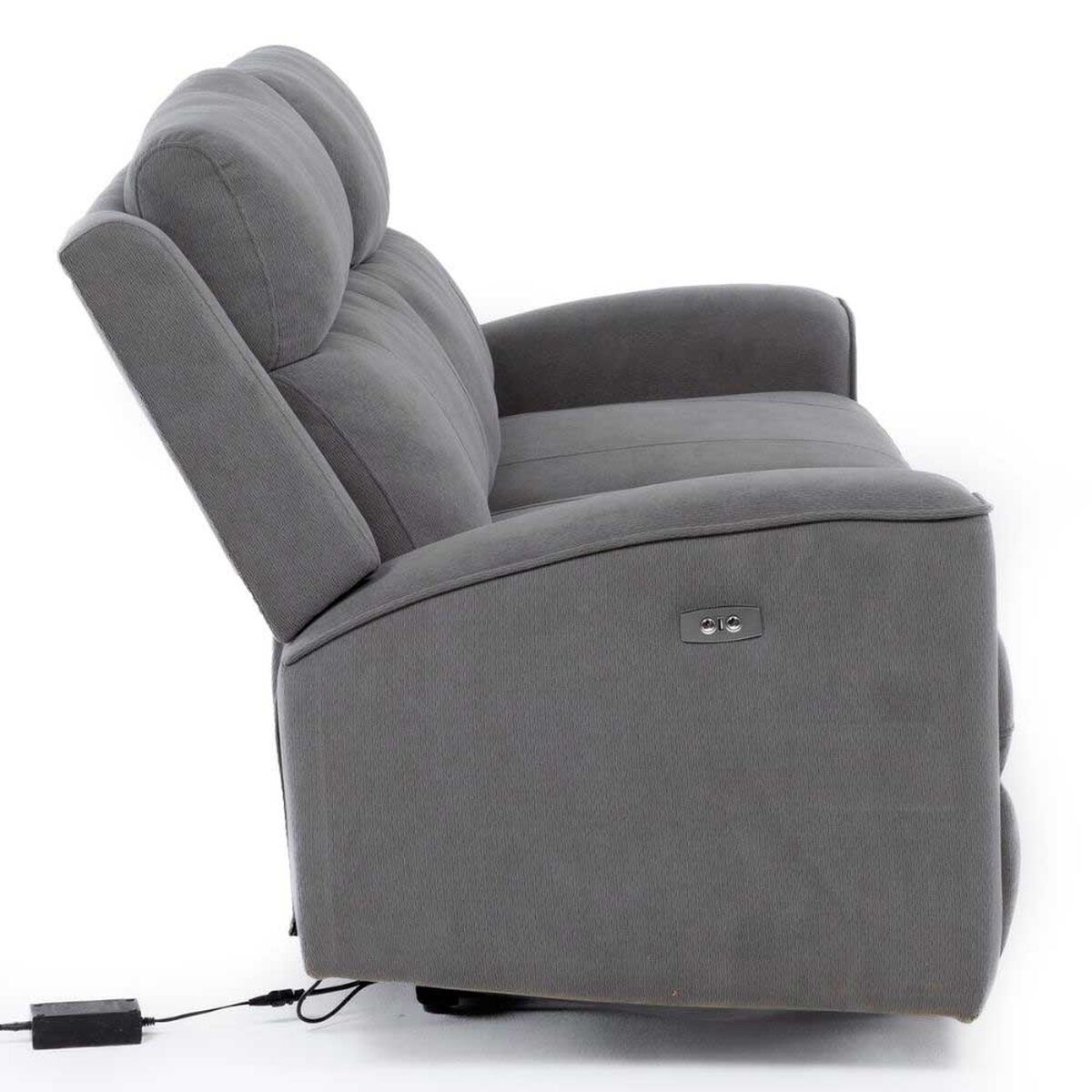 Sofá Reclinable Eléctrico Daniels KM807SPWGR 2 Cuerpos Gris