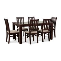 Juego de Comedor CIC Ñuble 6 Sillas Chocolate Beige