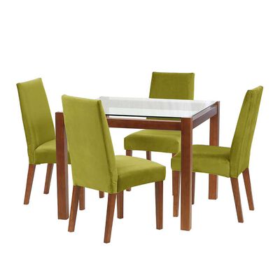 Juego de Comedor Latam Home Barcelona 4 Sillas Pistacho