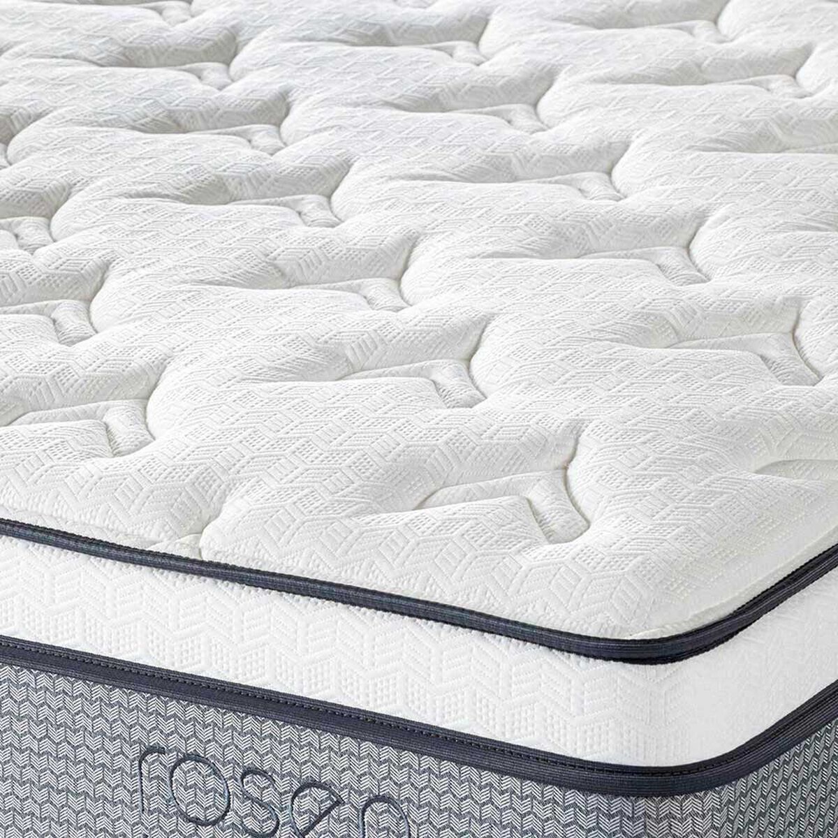 Cama Europea Rosen Base Dividida King New Style 4  + Respaldo Issey