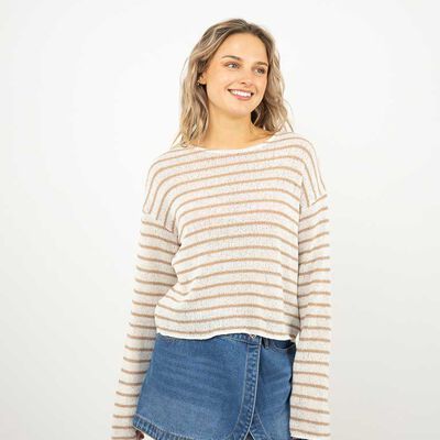 Sweater Mujer Icono Cafe, Navy, Oliva