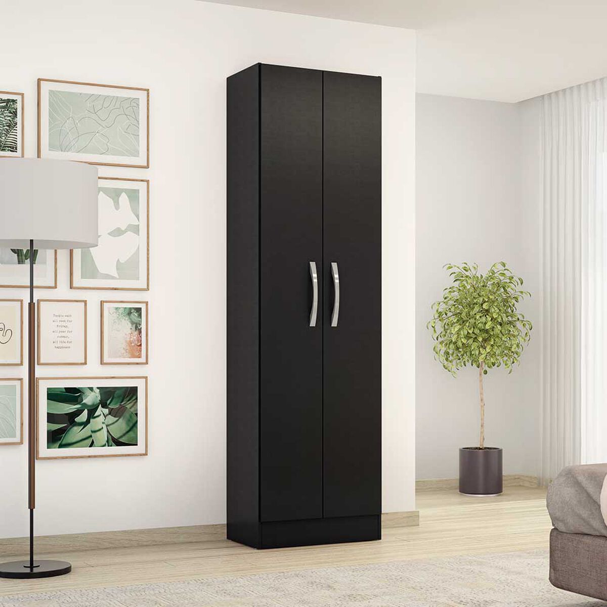 Despensa Home Mobili Munita 2 Puertas Negro
