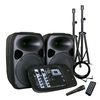 Combo Audio 2 Parlantes Minicomponente + 2 Atriles + Amplificador + Micr&oacute;fono Inal&aacute;mbrico Hyundai