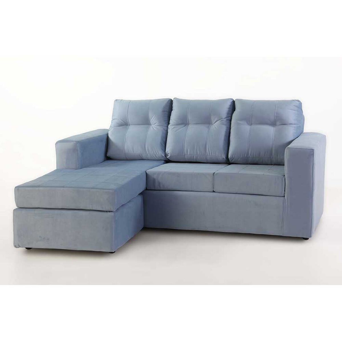Sofá Modular Kea Rodas 3 Cuerpos Azul Petroleo