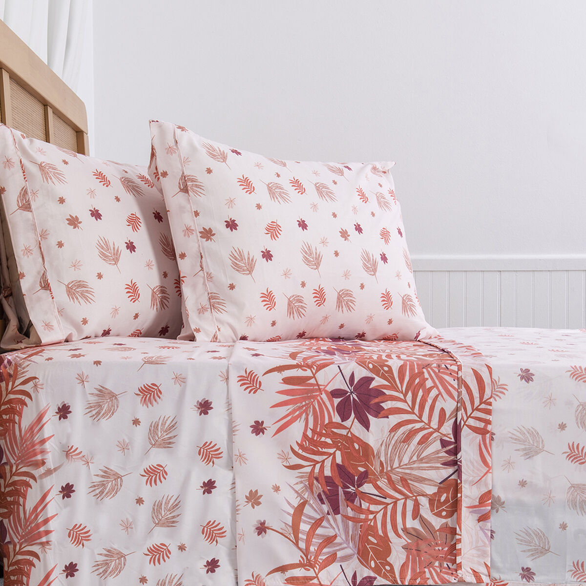 Juego de Sábanas Plumetti King Estampada Ginko