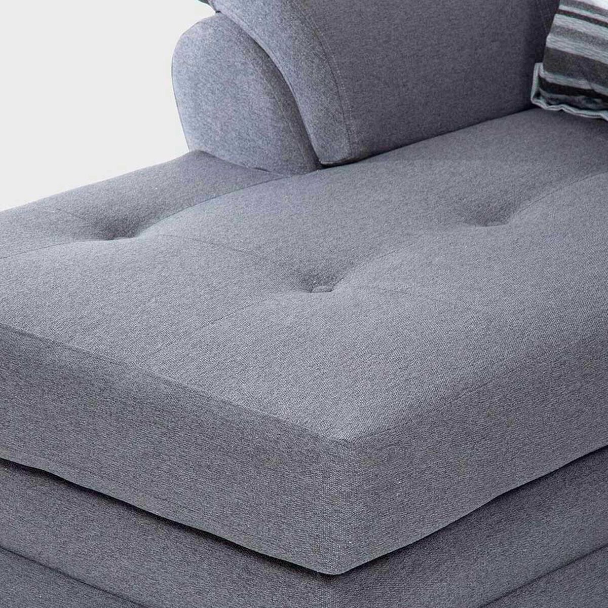 Sof&aacute; Seccional Izquierdo Living Factory Mustang 4 Cuerpos Gris