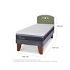 Cama Europea CIC 1,5 Plazas Ortopedic Advance + Respaldo Gales Olivo