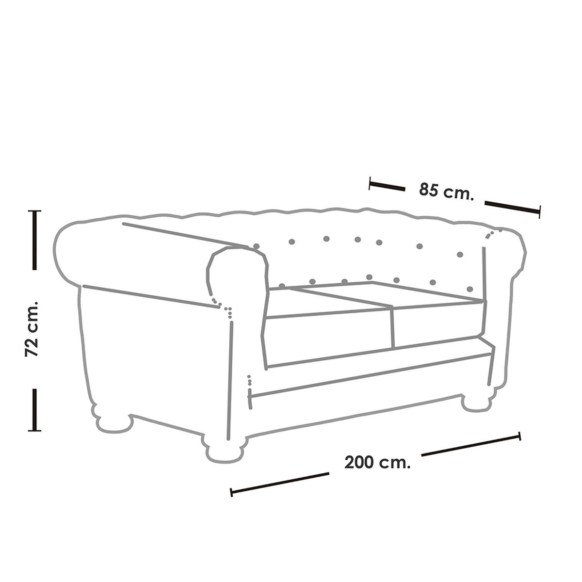 Sof&aacute; Latam Home Florencia 3 Cuerpos Chocolate