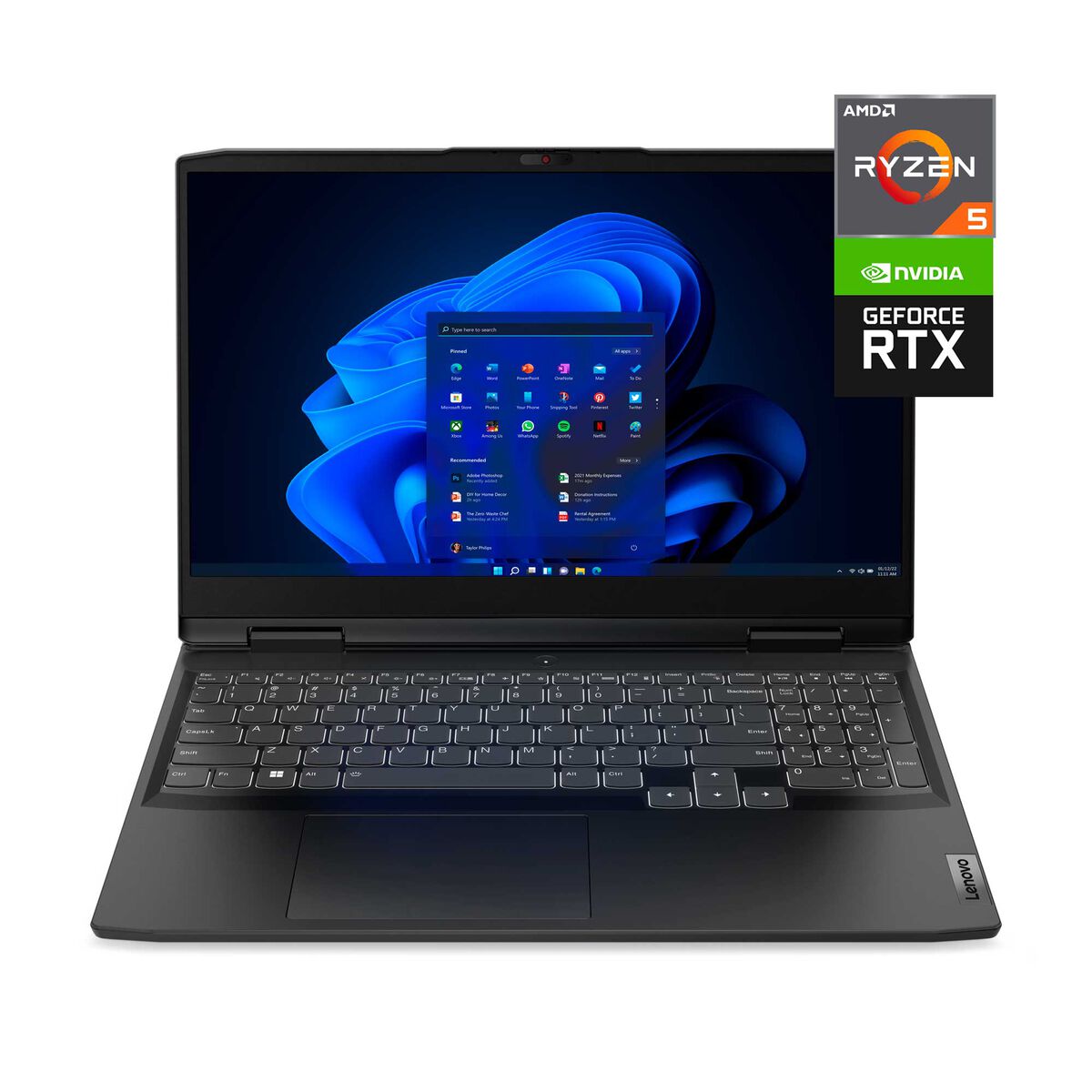 Notebook Gamer Lenovo Ideapad Gaming 3 AMD Ryzen 5 16GB 512GB SSD 15,6" NVIDIA RTX3050